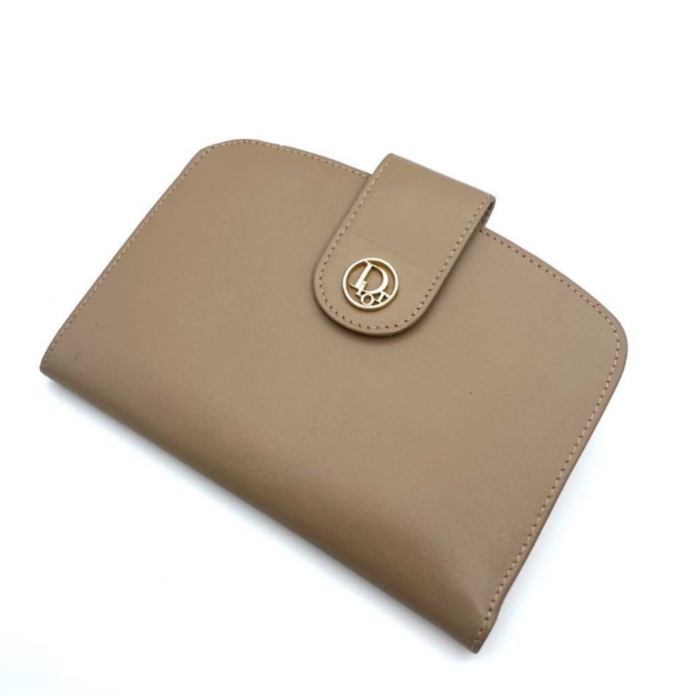 Dior Tan Leather compact wallet
